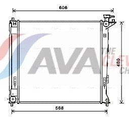 HY2284 AVA Радіатор охолодження двигуна